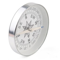 Portable Metal Case Compass Handheld Compass for Outdoor Hiking Camping White Color - Click Image to Close